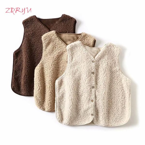 

women regular solid color lambswool female vest 2019 autumn winter round neck sleeveless jacket for women, Black;white