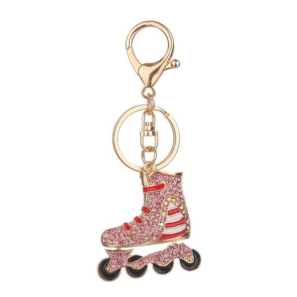 

roller skates shape keychain novelty woman bag pendant accessories pendant key ring key chain great decoration, Silver