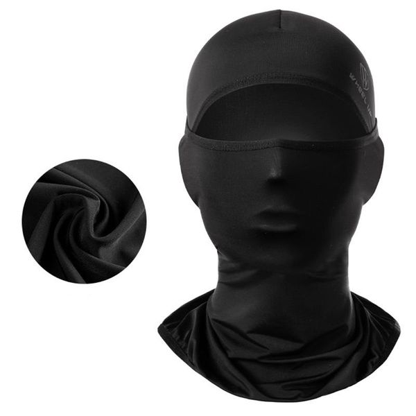 

wheelup outdoor sport face headwear cover bike motorcycle riding cycling ice cool breathable material accessories, Black