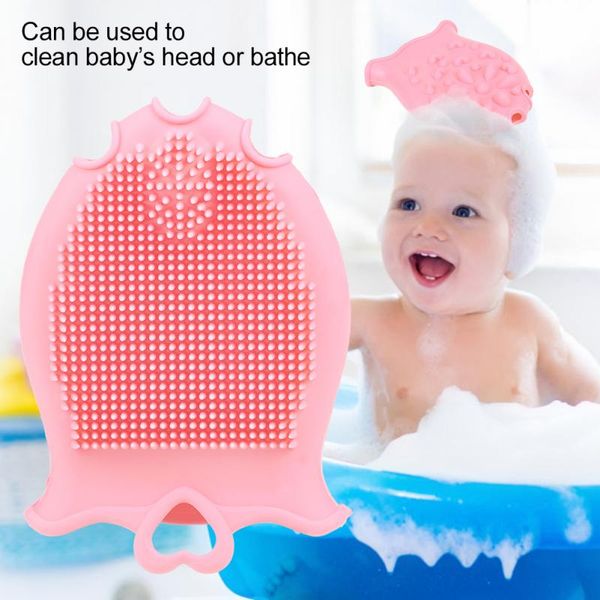 

baby shower care hair wash brushes soft silicone infant newborn bath shampoo massage hairbrush comb newborn head massager gift