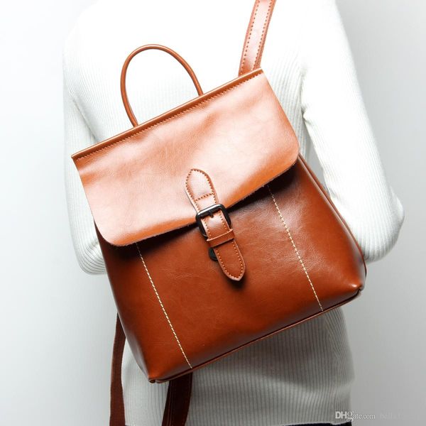 

хорошее качество лучшая цена ! оригинальный дизайн натуральная кожа женская сумка леди рюкзак роскошные известные модные пружины palm школьн
