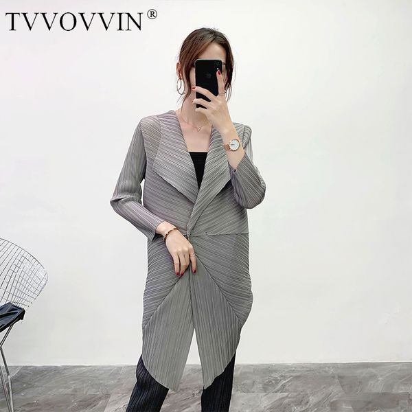 

корея высокое качество личности плиссированные длинные пальто для женщин 2020 летний темперамент одна кнопка свободные большой размер тренч, Tan;black