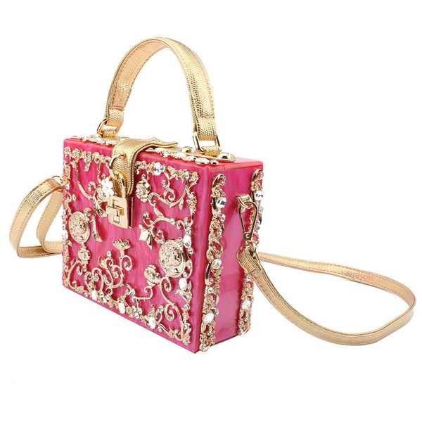 

new high-end boxed dinner dress hand-held small square bag