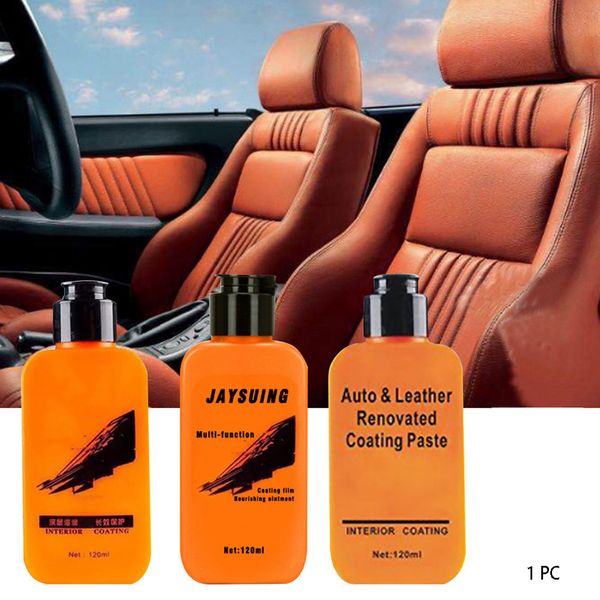 

120ml auto leather maintenance scratch renovated agent car interior practical repair wax polishing panel refurbishment care