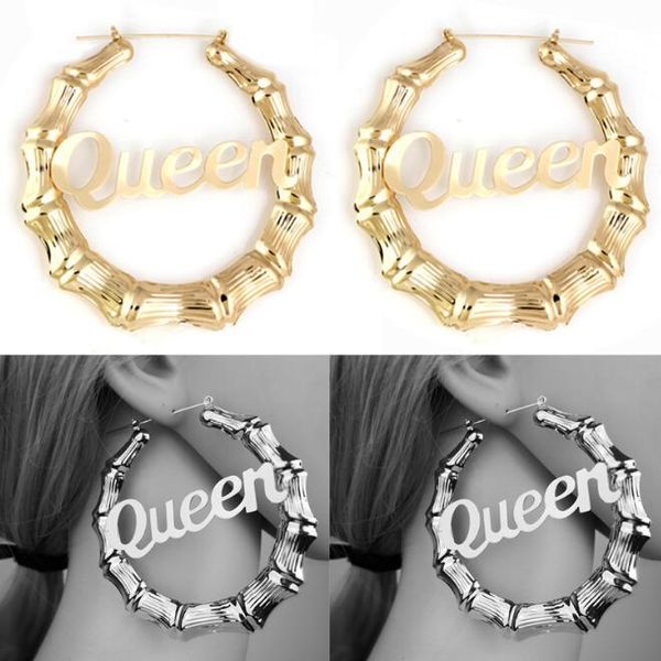 

fashion statement word name joint bamboo hoop earrings gold bamboo earrings hoops personalized your fashion your styles multi styles, Golden;silver