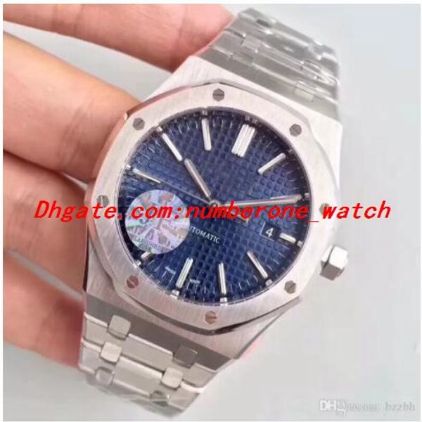 

luxury watch j&f v3 mens automatic cal 3120 watch men stainless steel bracelet blue dial 15400 sapphire crystal butterfly buckl men watch, Slivery;brown