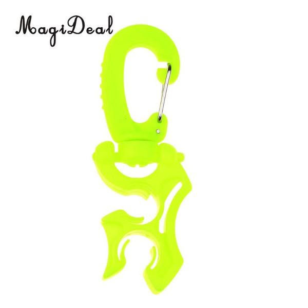 

pool & accessories scuba diving double bcd hose holder with clip yellow swimming