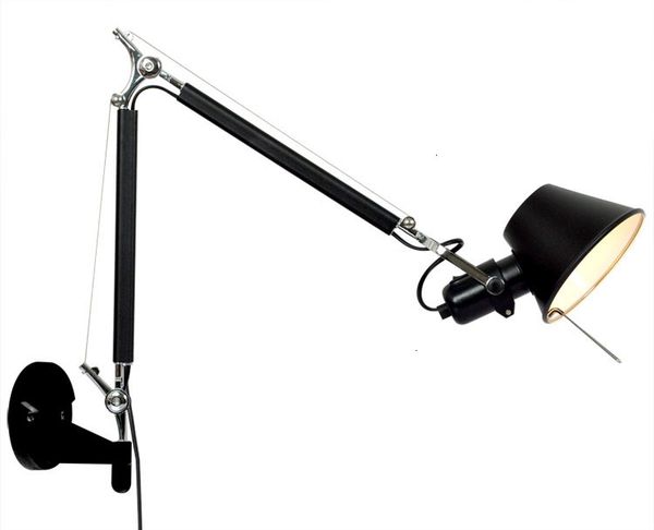 

adjustable black long arm wall lamp for study room shop deco maison wall lights for home deco maison lights home