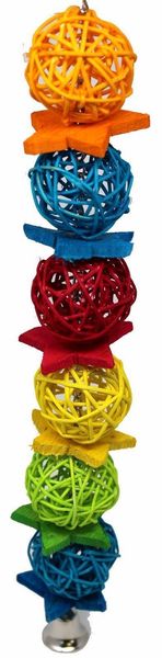 

parrot gnaw toys bird toys colour sepaktakraw five-pointed star string