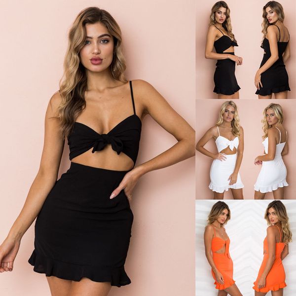 

fashion women ladies summer dress 3 style sleeveless strapless bow solid high waist skinny pencil dress sundress