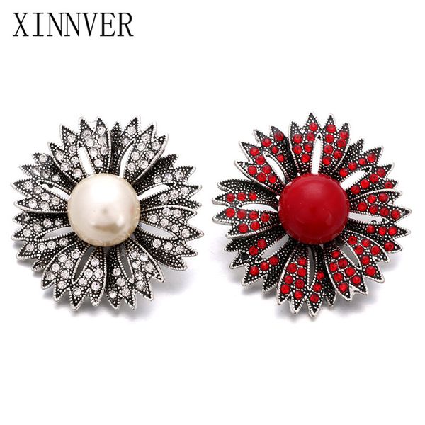 

10pcs/lot 18mm red white snap buttons snap jewelry metal snap fit charm bracelet bangle necklace women jewelry, Golden;silver