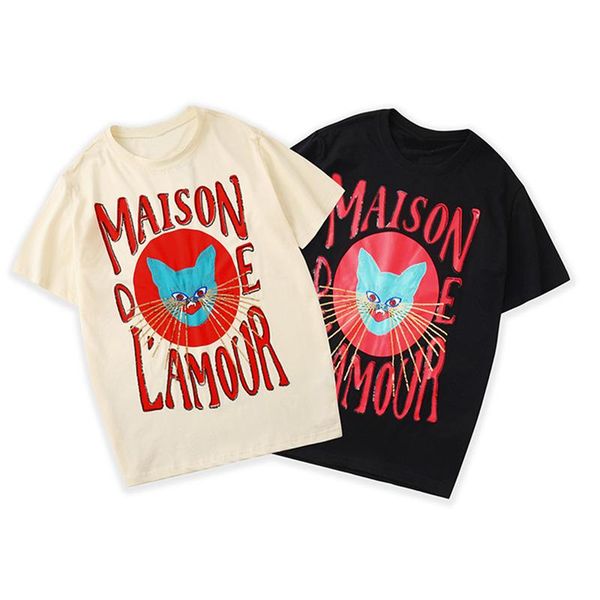 

новая мода роскошные мужские дизайнер футболки лето crew neck хлопок короткие рукава мужчины женщины черный хаки тройники, White;black