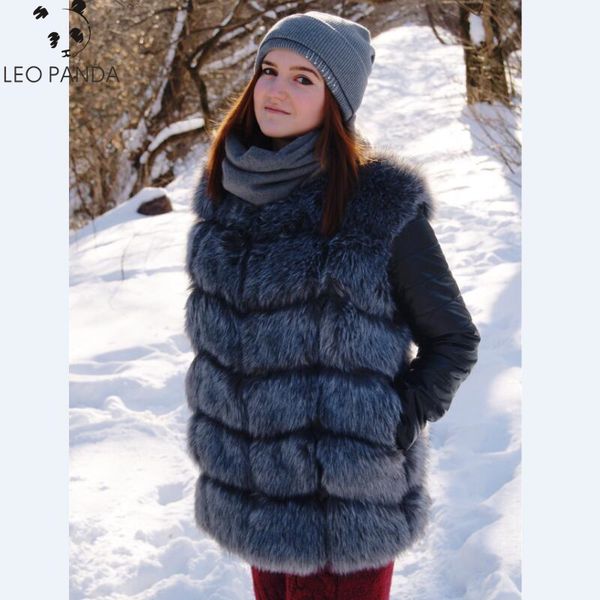 

new high imitation silver fur coat pu sleeves warm winter coat big yards overcoat 4xl, Black