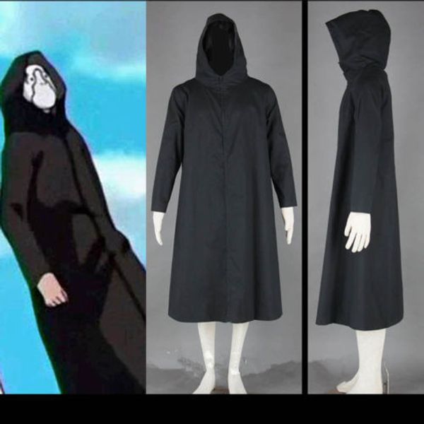 

наруто анбу черный плащ длинная куртка косплей костюм бесплатно, Black;red