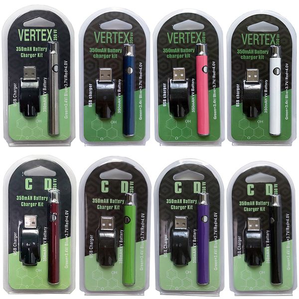 

Горячий Vertex Предварительный нагрев Vape Pen Батарея 350mAh Подогрейте Variable Voltage 510 темы Аккумулятор для E Сигареты Vape Картриджи Батареи
