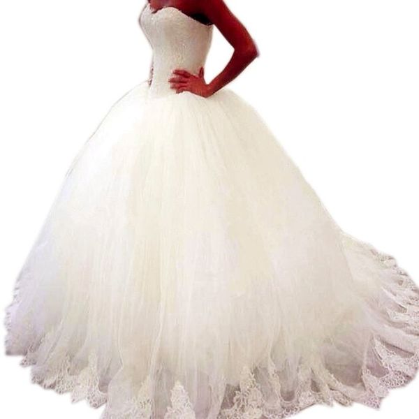

lace ball gown wedding dresses 2019 princess wedding gowns vestido de novia 2018 bridal gowns corset wedding dresses, White