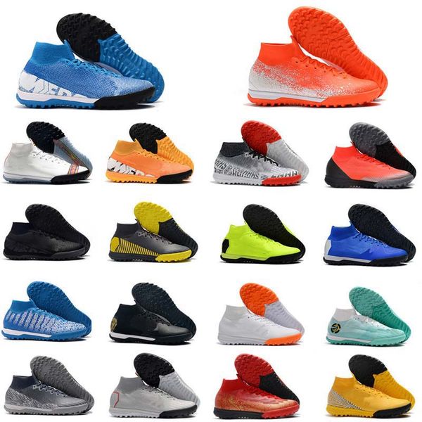 

man mercurial superfly vi elite cr7 ic tf indoor soccer cleats neymar designer high help trainers football boots sports shoes