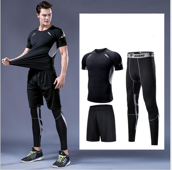 

sports t-shirt, quick-drying fitness clothes, moisture absorption and sweat elimination, round-collar fitness, short-sleeved running outdoor, White;black