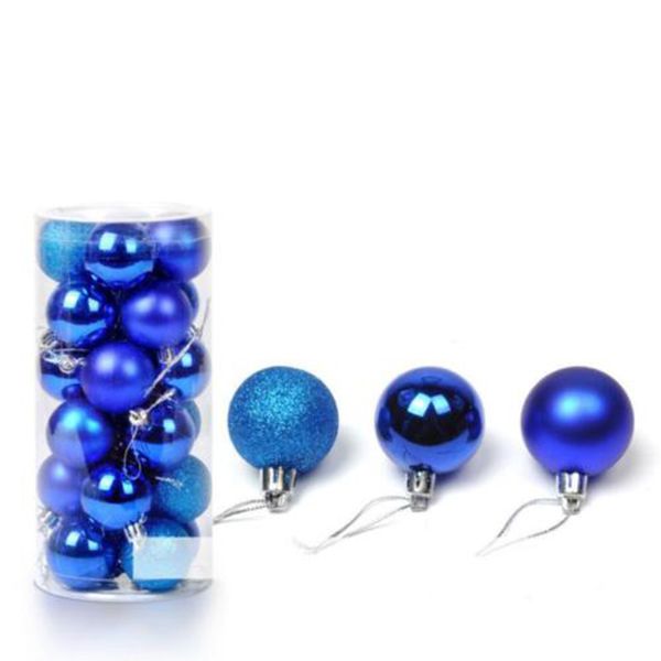 

24pcs 30mm christmas tree ball bauble hanging home party wedding ornament decor xmas tree balls navidad new year