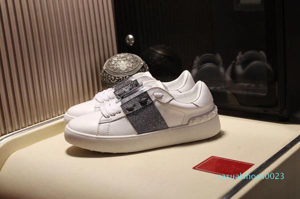 

new fashion platform luxury flat-bottomed cowhide non-slip lace-up round head spring utumn print vintage couple designer shoes c23, Black