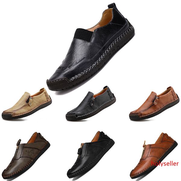 

мода мужчин на случайные кожаные ботинки эспадрильи тройной черный коричневый хаки дышащий на открытом воздухе бег трусцой ходьбе обувь main