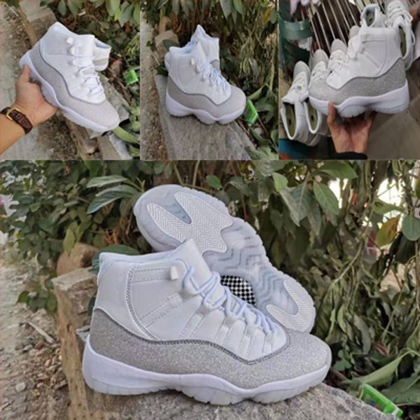 

new style 11 wmns metallic silver men basketball shoes good quality 11s jumpman designer sports mens trainer sneakers ar0715-100