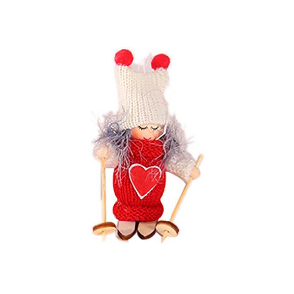 

Christmas Decorations Creative Christmas Decorations Wooden Ski Dolls Dolls Christmas Tree Pendant Mini Dolls