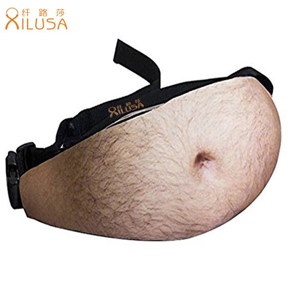 

funny facebook dad bod money belt bag men waist bags flesh color creative fanny pack beer fat belly bum pouch running bag