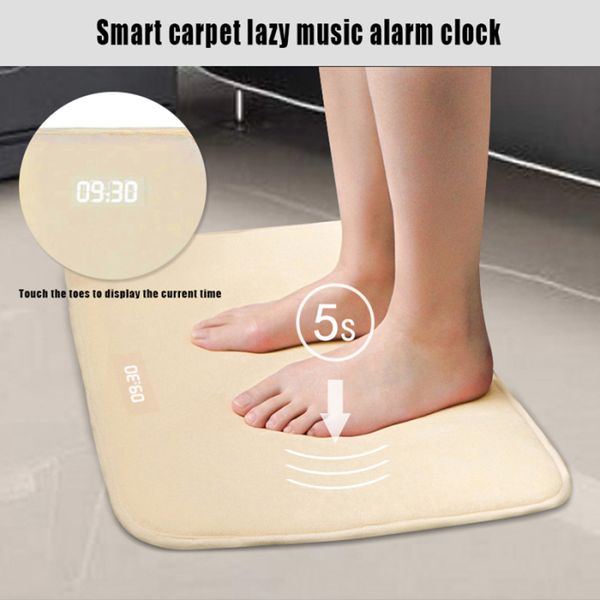 2019 Modern Look Design Alarm Clock Stand On Pressure Sensitive Battery Smart Alarm Clock Mat Floor Rug Led Time From Aozhouqie 21 84 Dhgate Com