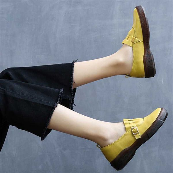 

women leather loafers plus size 43 genuine leather gray shoes autumn ladies flats casual shoes women handmade moccasin lazy shoe, Black