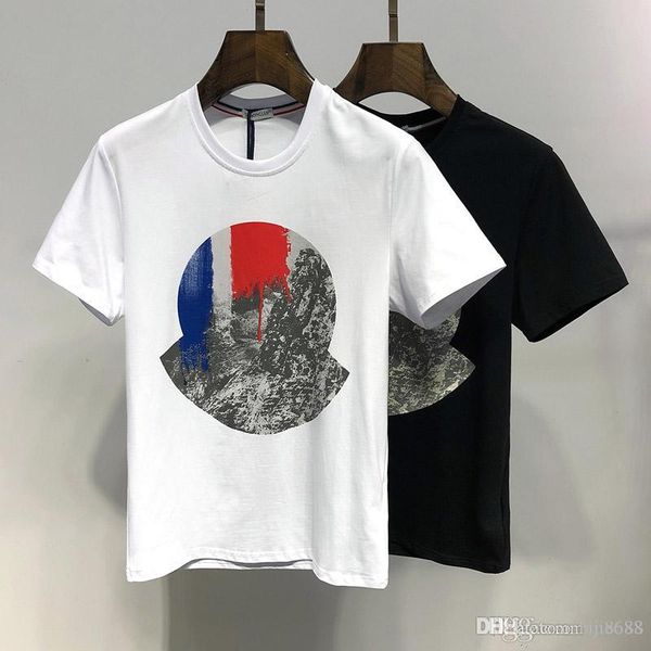 

Летняя футболка New 2019 модная футболка мужская рубашка O-образным вырезом с рукавами отпуск D2 с коротким рукавом повседневная футболка буквы печати топ d22