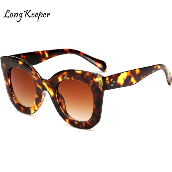 

long keeper brand designer women square retro men sunglasses 2018 fashion oversided lady leopard frame new eyewear am6856, White;black