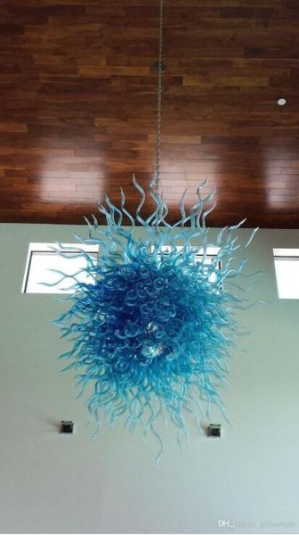 

hanging led blue glass chandelier light modern art decor blue murano glass style led chandelier for sale