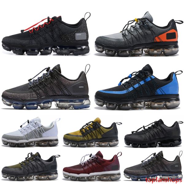

run utility men running shoes black anthracite medium olive white reflect silver designer sneakers sport trainers size 7-11