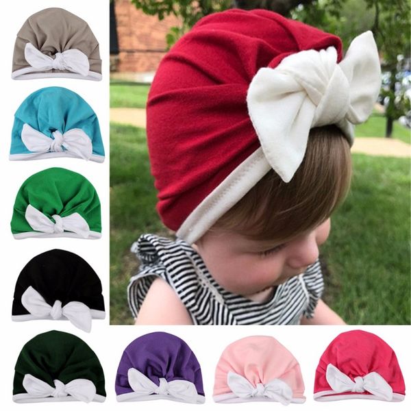 Soft Toddler Glitter Warm Cap Cotton Beanie Rabbit Ears Baby Bowknot Hat