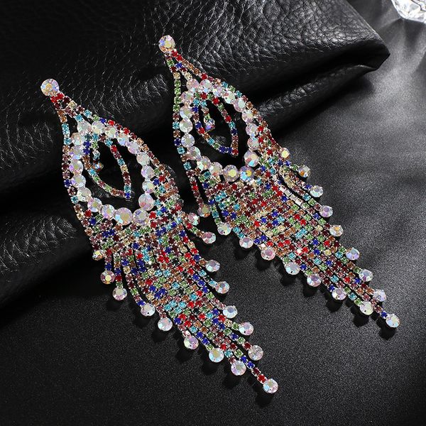

originality fund earring long fund exaggeration tassels defence allergy eardrop bride earrings accessories, Golden