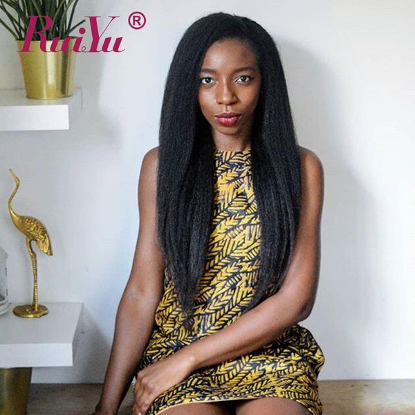 

kinky прямой парики шнурка 360 фронт шнурок парики для женщин черного pre щипковых итальянского yaki полных человеческих волос парики с ребе, Black