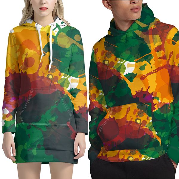 

forudesigns black friday new color graffiti couple cloth men women sweatshirt dress hoodies long sleeve pullover for boy girl, White;black
