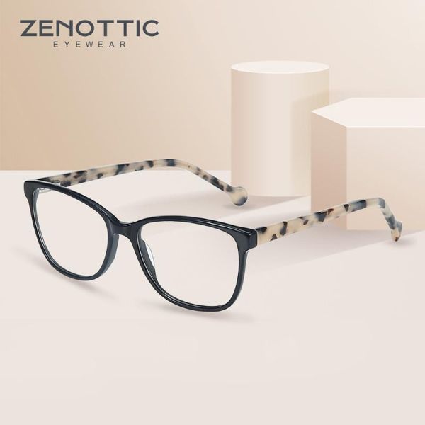 

zenottic glasses frames myopia hyperopia prescription eyeglasses frames women square fashion 2019 new eyewear bt3033, Black