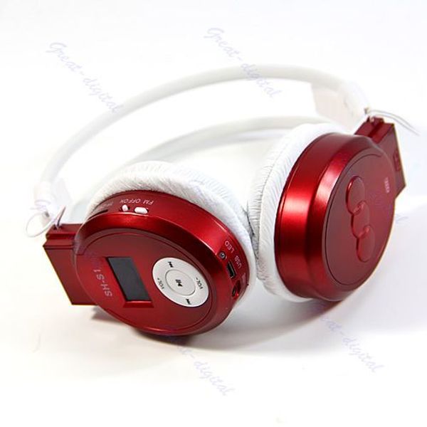

black sport mp3 player lcd foldable headphone headset fm radio tf card l41f