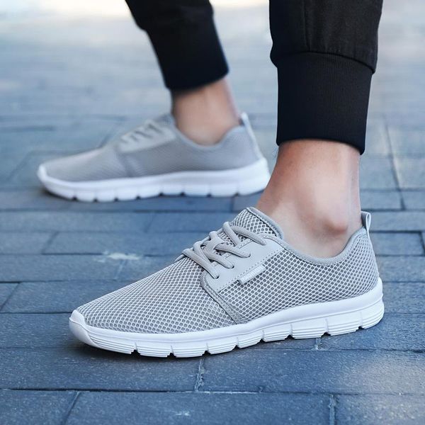 

casual men shoes male tennis 2019 summer breathable mesh sneakers men comfortable outdoor man shoes light sporty sneakers, Black