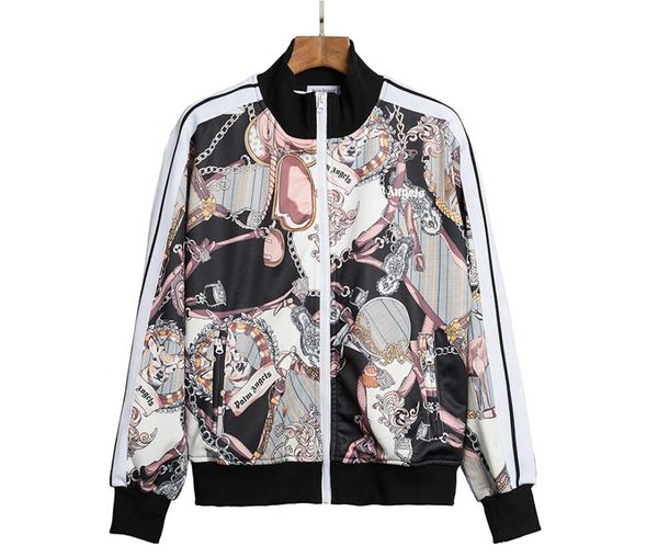 

spring and autumn palm angel covered print jacket men's casual trend jacket thin coat, Black;brown