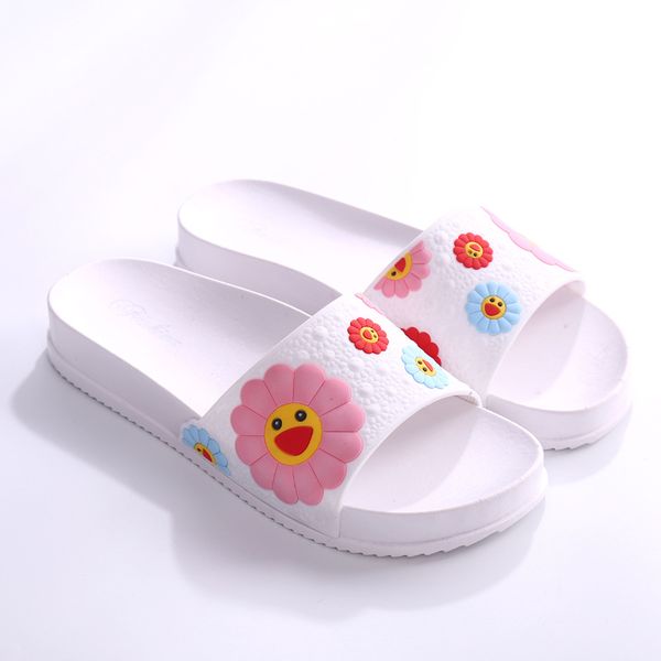 

summer shoes shower room bathroom indoor home slides flip flops 2019 casual printing eva indoor women outdoor flat beach slides, Black