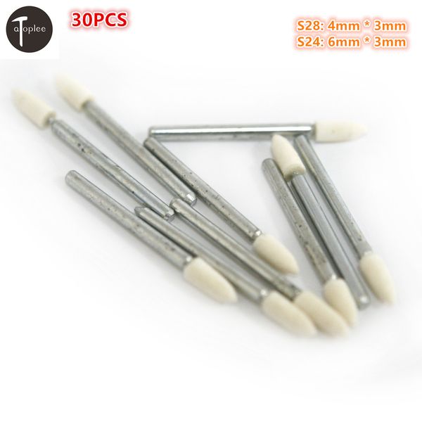 

30pcs 4mm 6mm wool polishing grinding wheel buffing head dremel drill electric rotary grinder tools 3mm shank