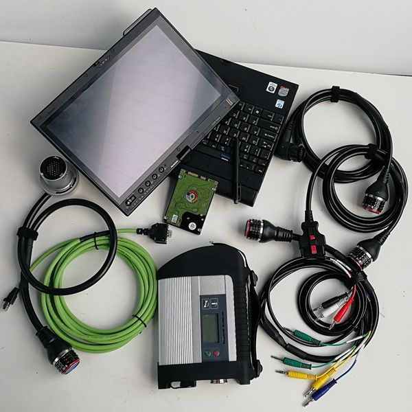 

auto diagnosis tool v06.2023 mb star c4 with hdd soft-ware x201t used tablet lapi7 4g ready to use