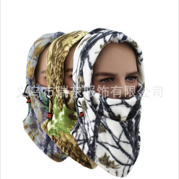 

by dhl 200pcs warm motorcycle winter ski hat men outdoors camouflage headgear cs cap women defence hood cycling mask