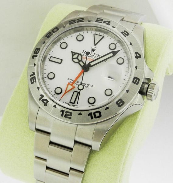 

Роскошные высокое качество роскошный Сапфир Explorer II 216570 42 мм из нержавеющей стали
