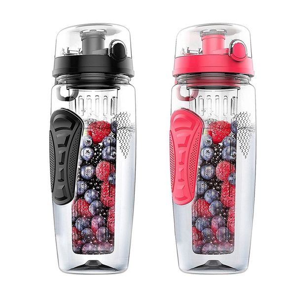 

2 1000ml / 32oz Ѭђк нааива infuser бђлки вод плаикове поѬ detox здоѬове-Ѭозо