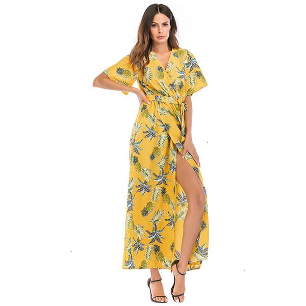 

женщина одежда женская платья цветочным принтом летнее платье спандекс новый повседневный sexy глубокий v высокий женский элегантный bohemia, Black;gray