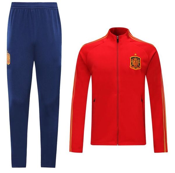 

2019 2020 spain football jacket tracksuit sergio ramos jogging asensio isco pique pogba soccer jersey jogging football pants chaqueta, Black